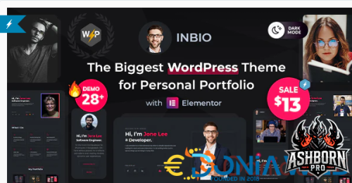 Mais informações sobre "InBio - Personal Portfolio/CV WordPress Theme By Rainbow-Themes"